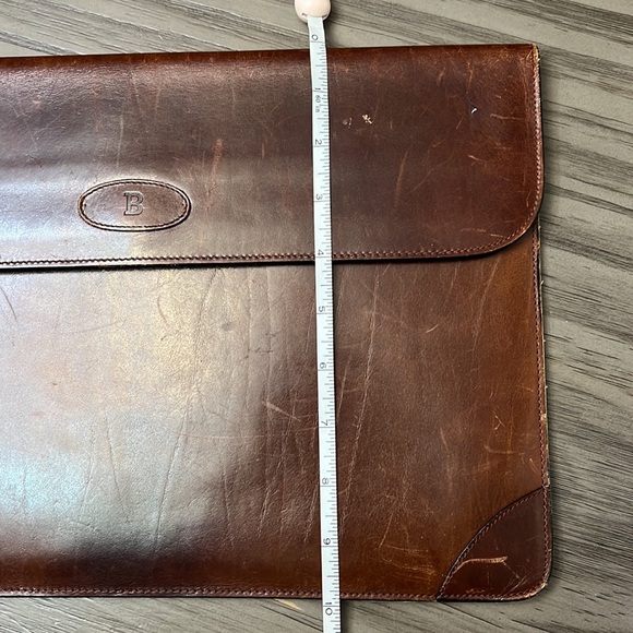 BALLY BROWN LEATHER DOCUMENT/ PORTFOLIO CASE - Picture 16 of 16